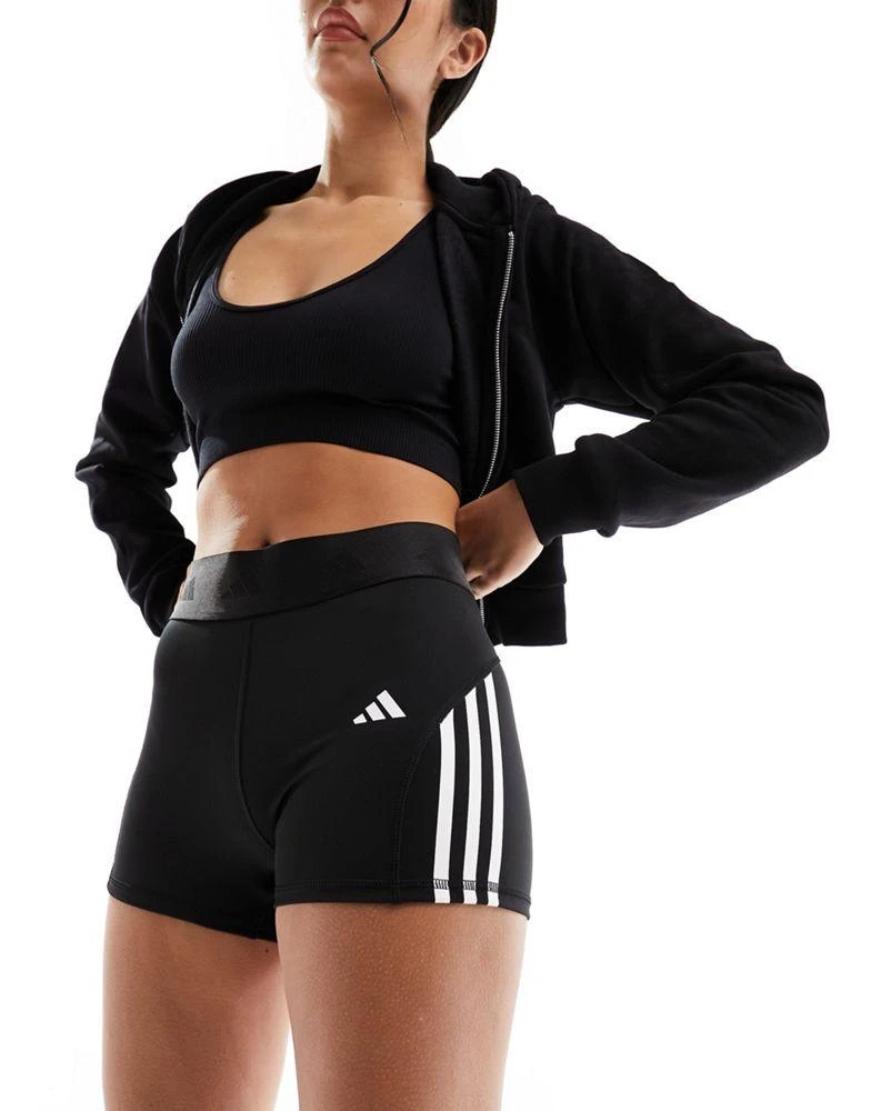 Adidas adidas Training Hyperglam 3 inch tight shorts in black 1