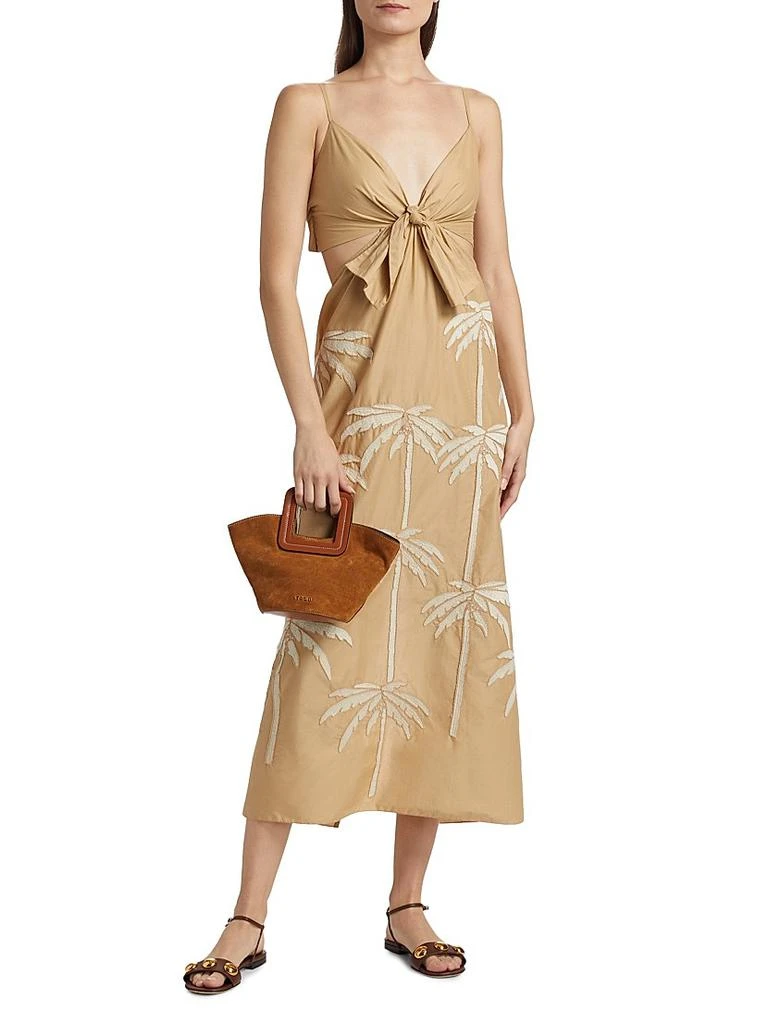JOHANNA ORTIZ Sea Swirl Bow Midi-Dress 3