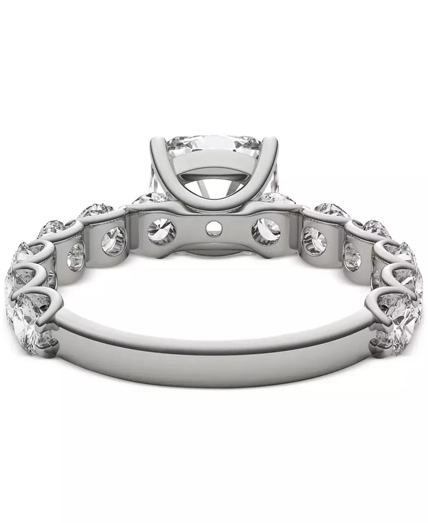 Charles 
Colvard Moissanite Cushion 
Round Engagement Ring (3-1/2 ct. t.w. Diamond Equivalent) in 14k White Gold 2