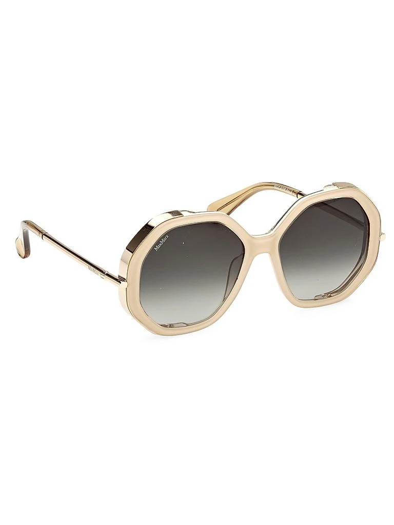 MaxMara Shiny Ivory Square Oversized Sunglasses with Gradient Lenses Max Mara Square Sunglasses for Women for sale | eBay main image 3