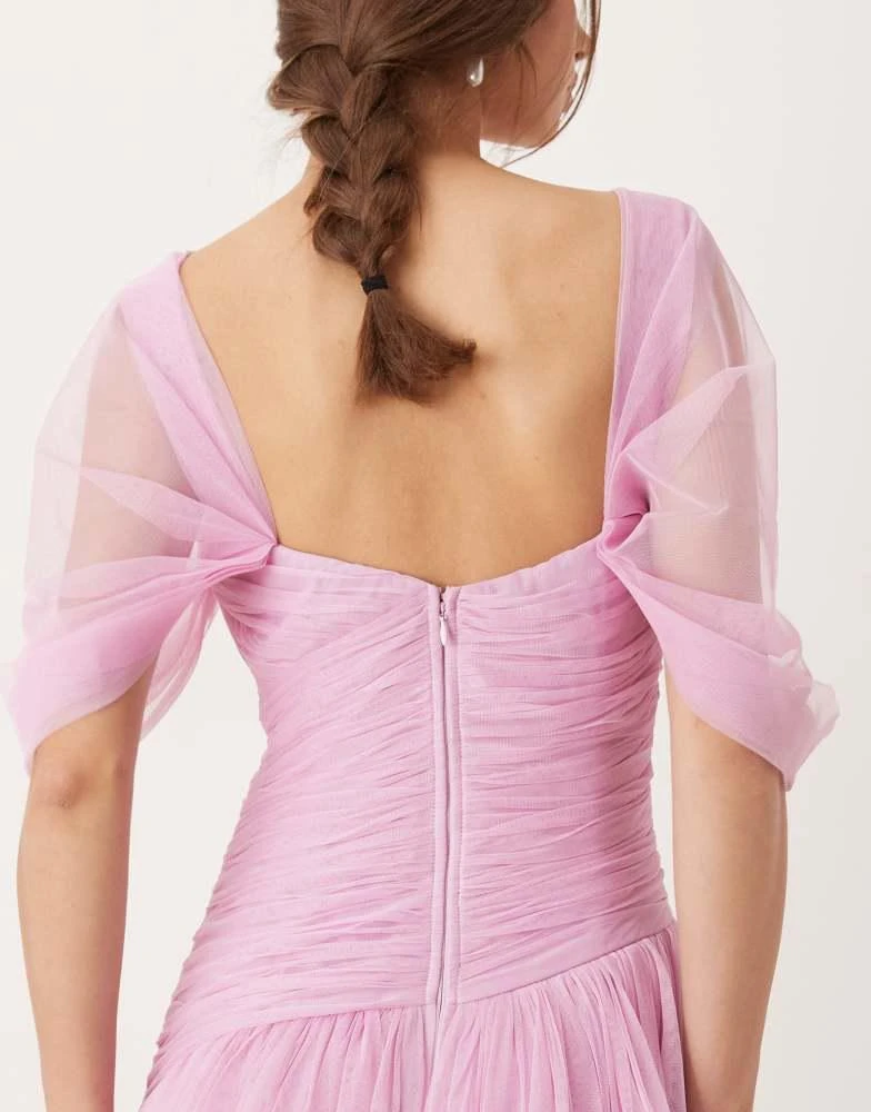 long flowy dress with slit Lavender Purple Silk Maxi Dress main image 1