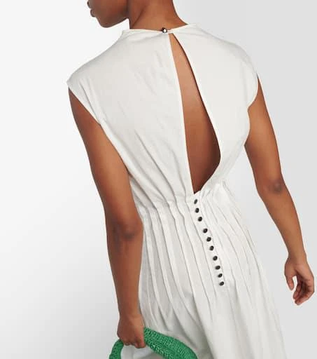 Khaite Wes pleated cotton poplin maxi dress 6