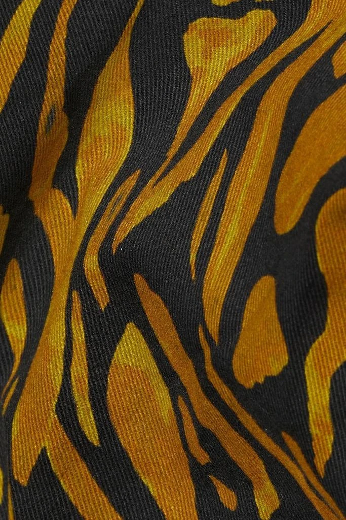 NICHOLAS Cropped leopard-print cotton-blend twill top 4