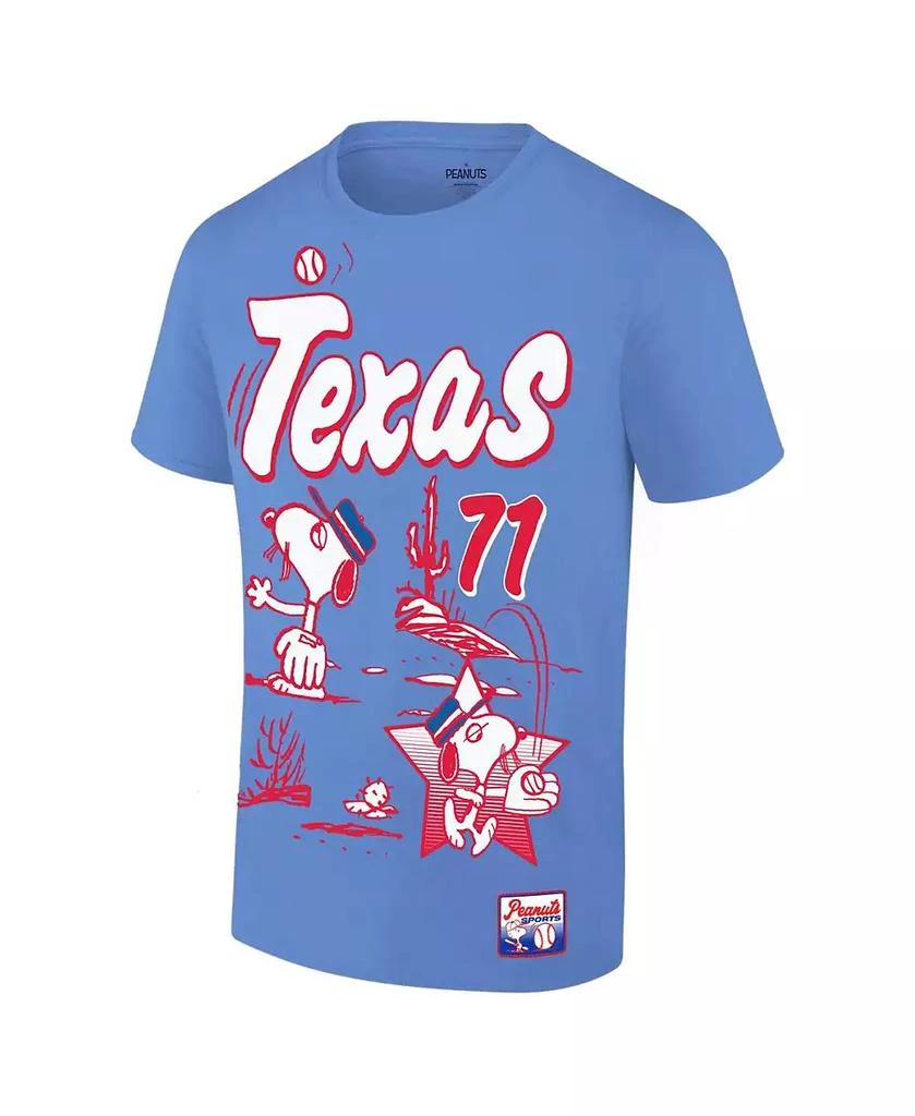 Ripple Junction Men's Royal Peanuts Texas Baseball T-Shirt 2