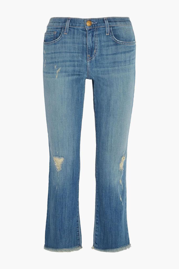Current Elliott Distressed mid-rise kick-flare jeans