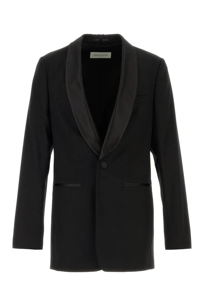 Dries Van Noten Black wool blend Bartux blazer