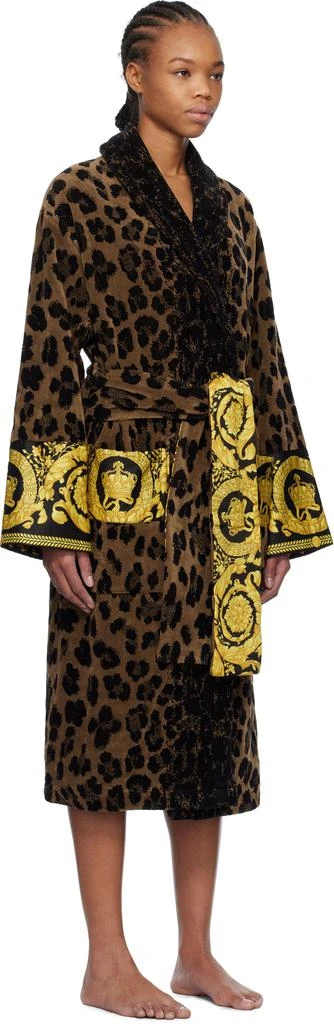 Versace Brown & Black Wild Barocco Bathrobe 2