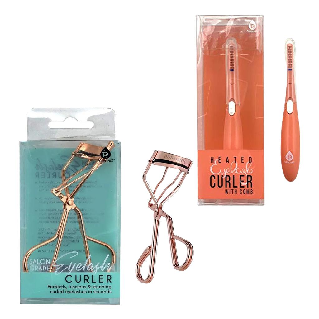 PURSONIC Pursonic Salon Grade Eyelash Curler & Heated Eyelash Curler With Comb Bundle