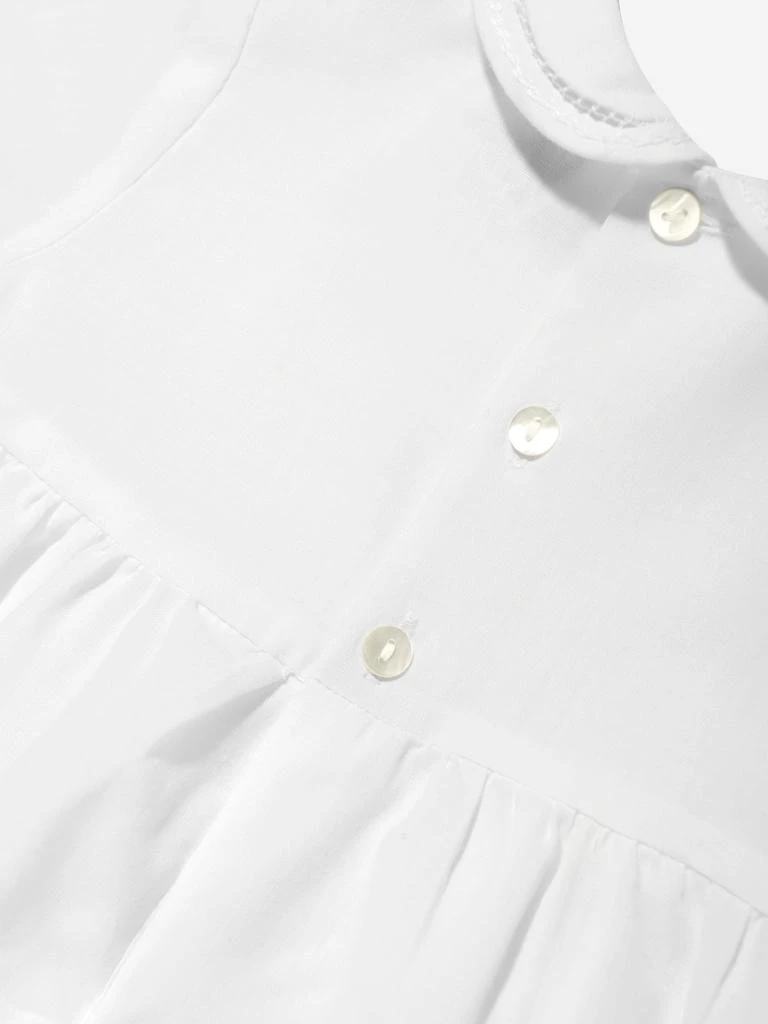 Sarah Louise Baby Boys Smocked Romper in White 4