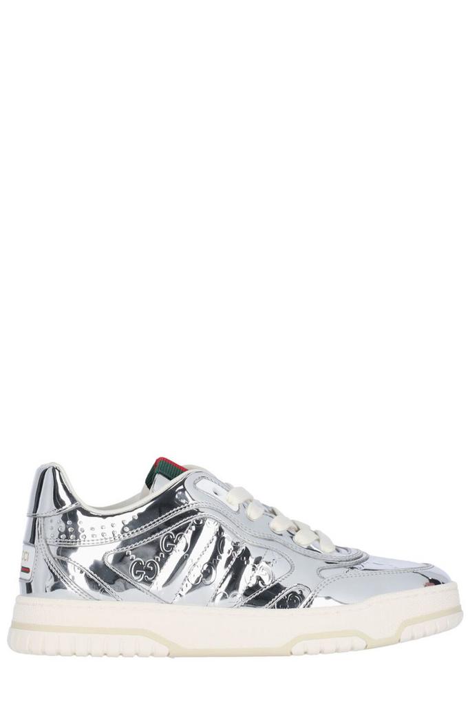 スニーカー GUCCI IVORY FABRIC AND SUEDE SNEAKERS Gucci Ivory Fabric And Suede Sneakers In White | ModeSens