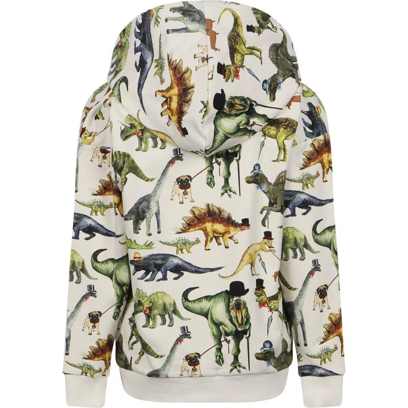 Rock Your Baby Gentlemen dinosaur hoodie in cream white 2