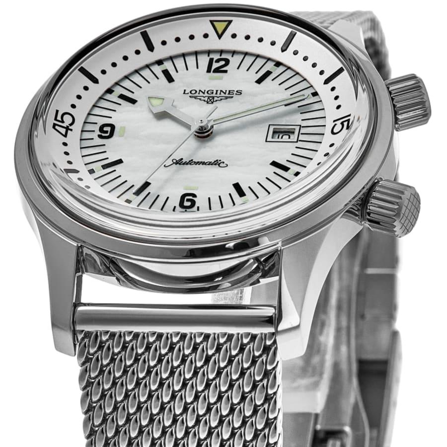 Longines Legend Diver Mother of Pearl Dial Stainless Steel Women's Watch L3.374.4.80.6