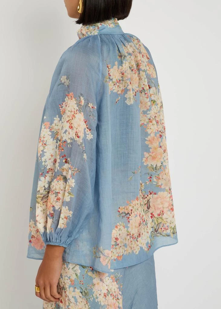 Zimmermann Cascadian floral-print ramie blouse 3