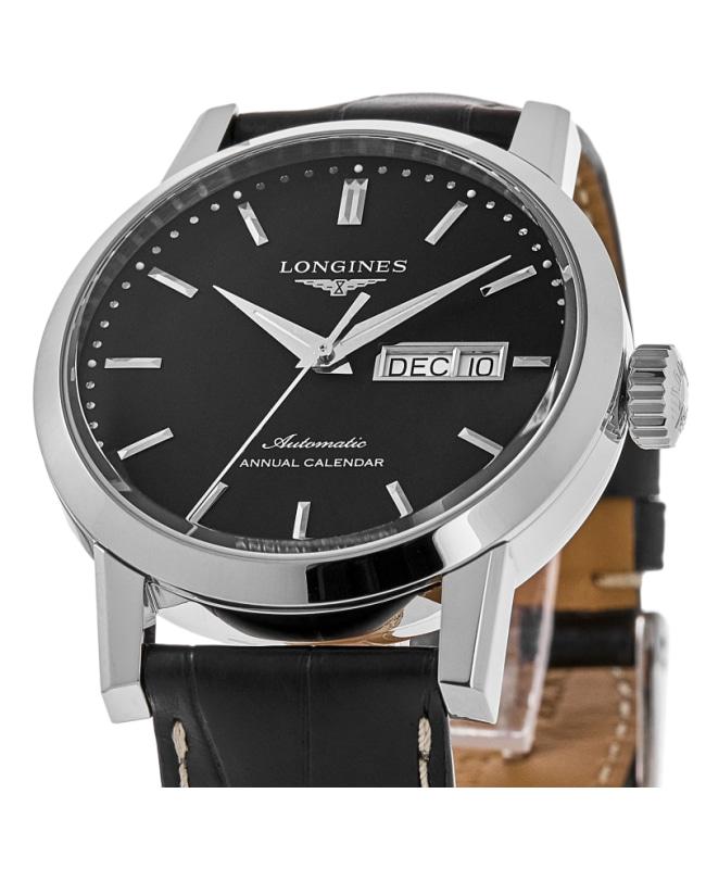 Longines Longines Heritage 1832 Automatic Black Dial Leather Strap Men's Watch L4.827.4.52.0