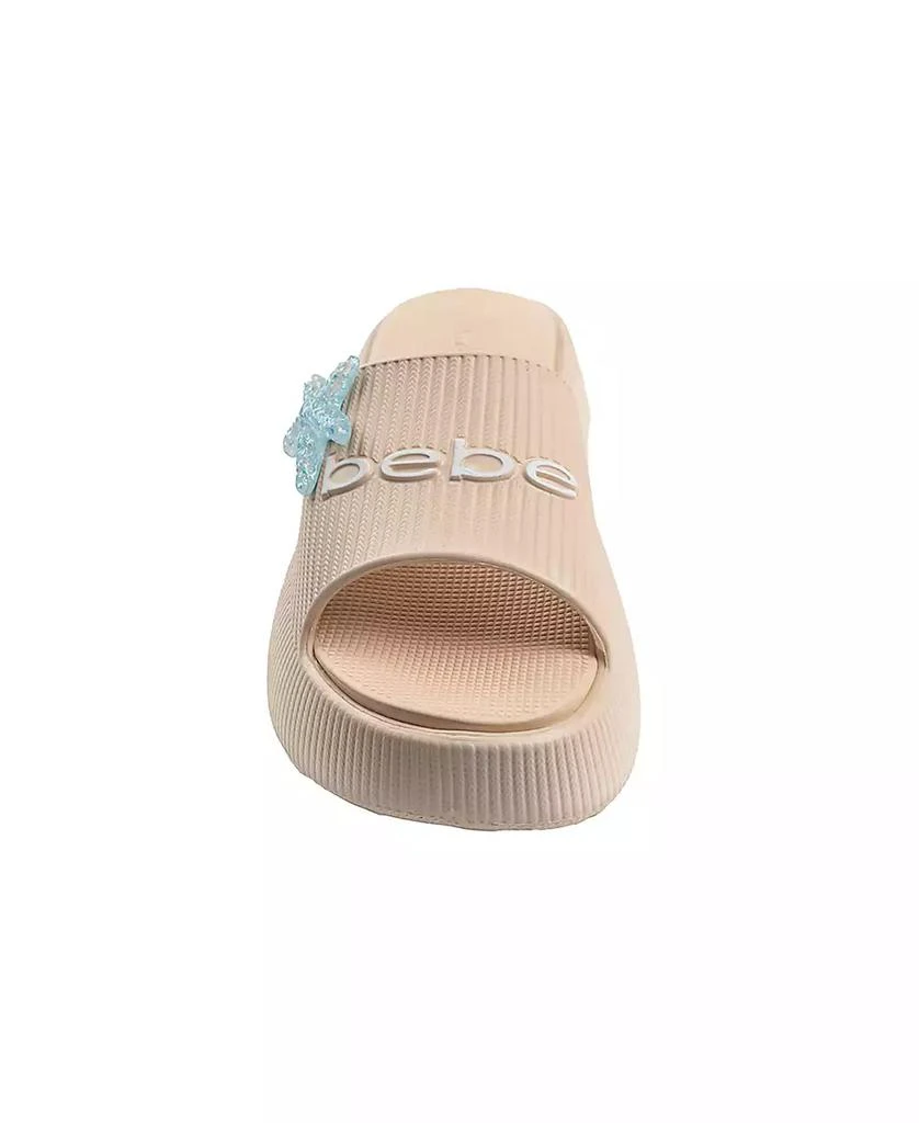 Bebe Little and Big Girls Stylish and Comfortable Summer Platform with Starfish Charm Slides 4