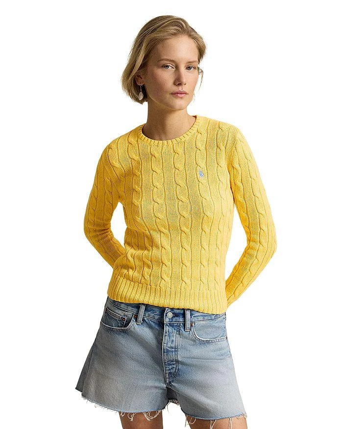 Ralph Lauren Cable Knit Cotton Crewneck Sweater