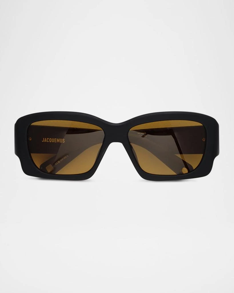 Jacquemus Croisière Rectangle Acetate Sunglasses 1