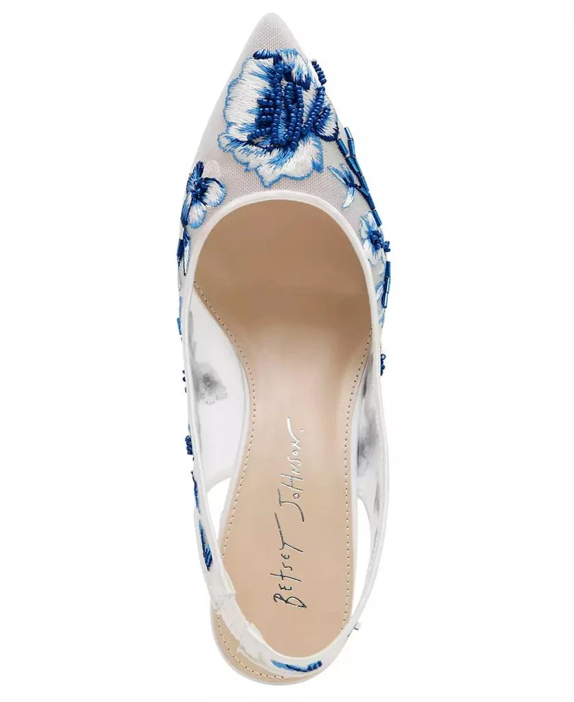 Betsey Johnson Page Beaded Block Heel Pumps 4