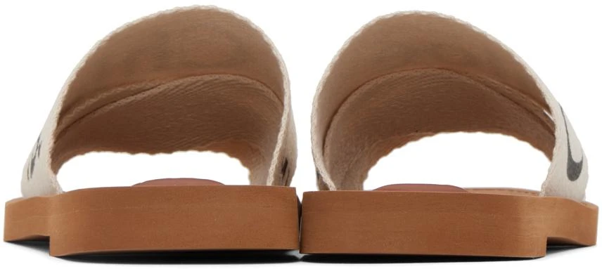 Chloé White Woody Flat Mules 2