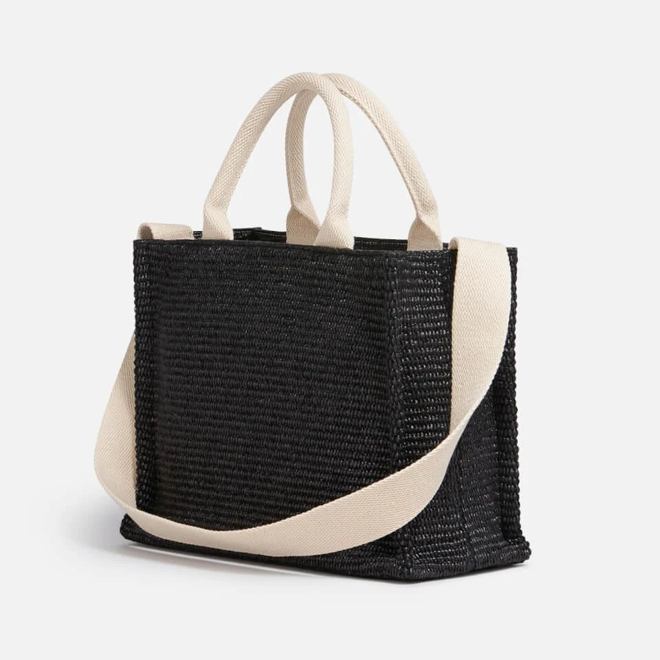 Marni Marni Logo-Embroidered Raffia Tote Bag 5