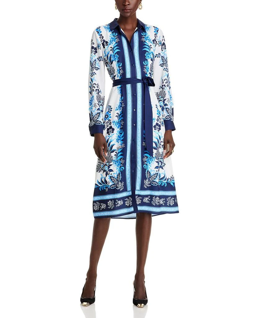 Tahari Printed Belted Shirt Dress 1