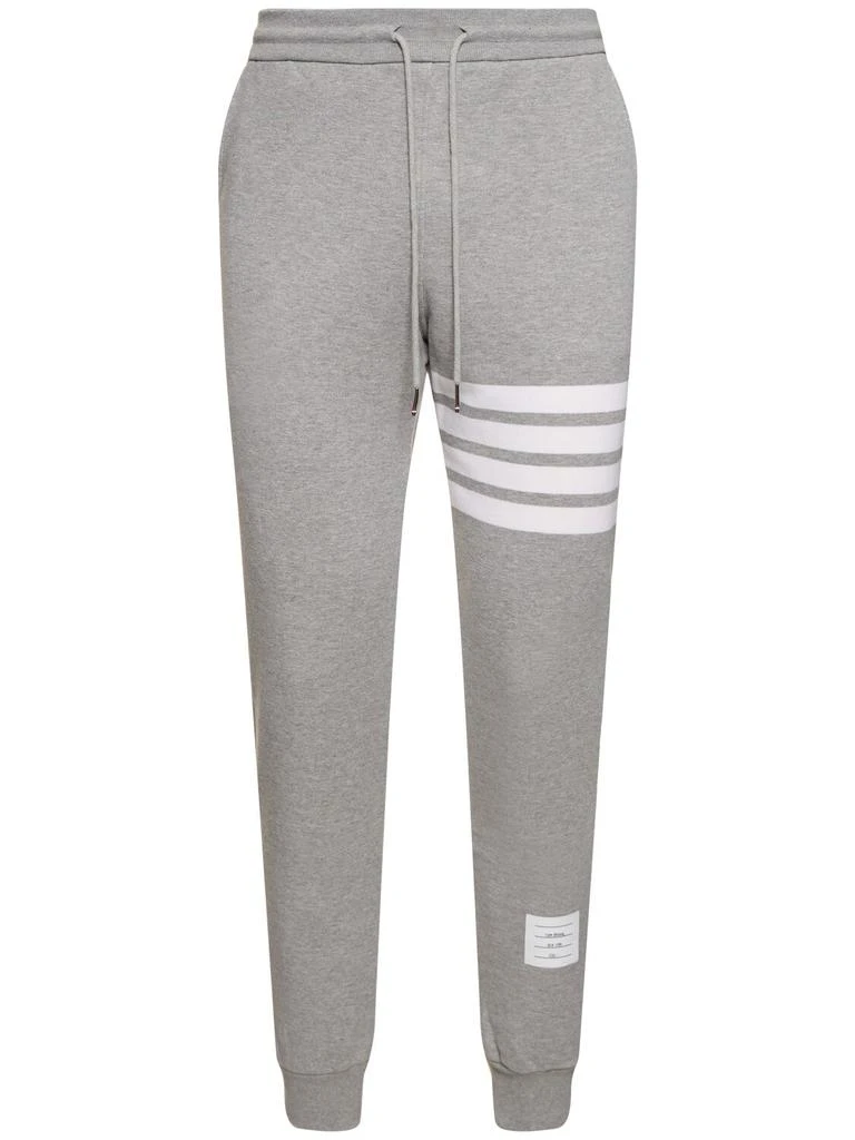 THOM BROWNE Intarsia Stripes Cotton Sweatpants 1