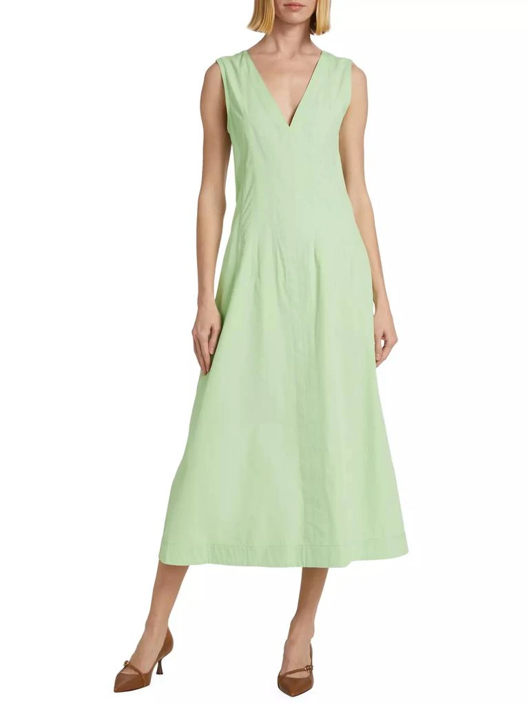 Bottega Veneta Sleeveless Cotton-Blend Midi-Dress 3