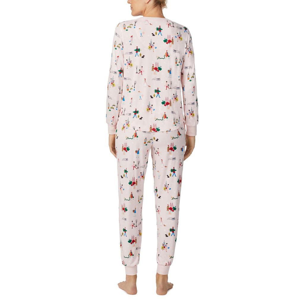 Shop Cozy Brushed Jersey Long Sleeve Henley Joggers Set on Sale at