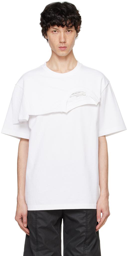 Feng Chen Wang White Double Collar T-Shirt