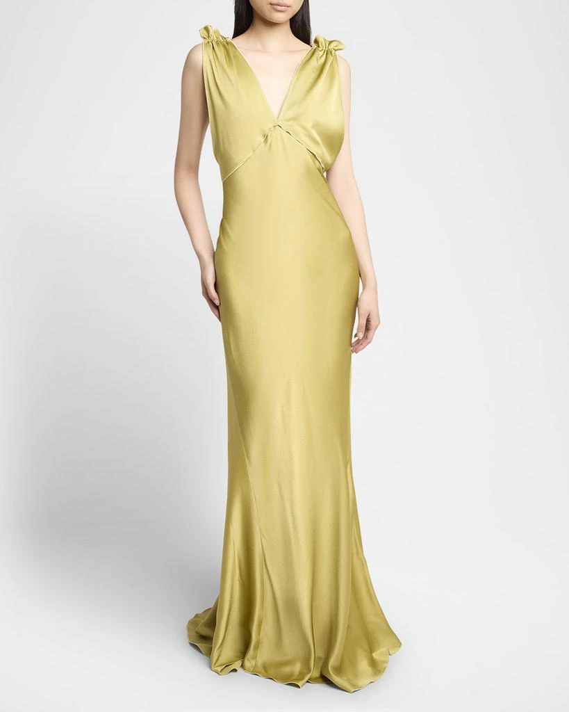 Victoria Beckham Gathered Shoulder Cami Gown - Dresses & Skirts - Free  Shipping - BeyondStyle