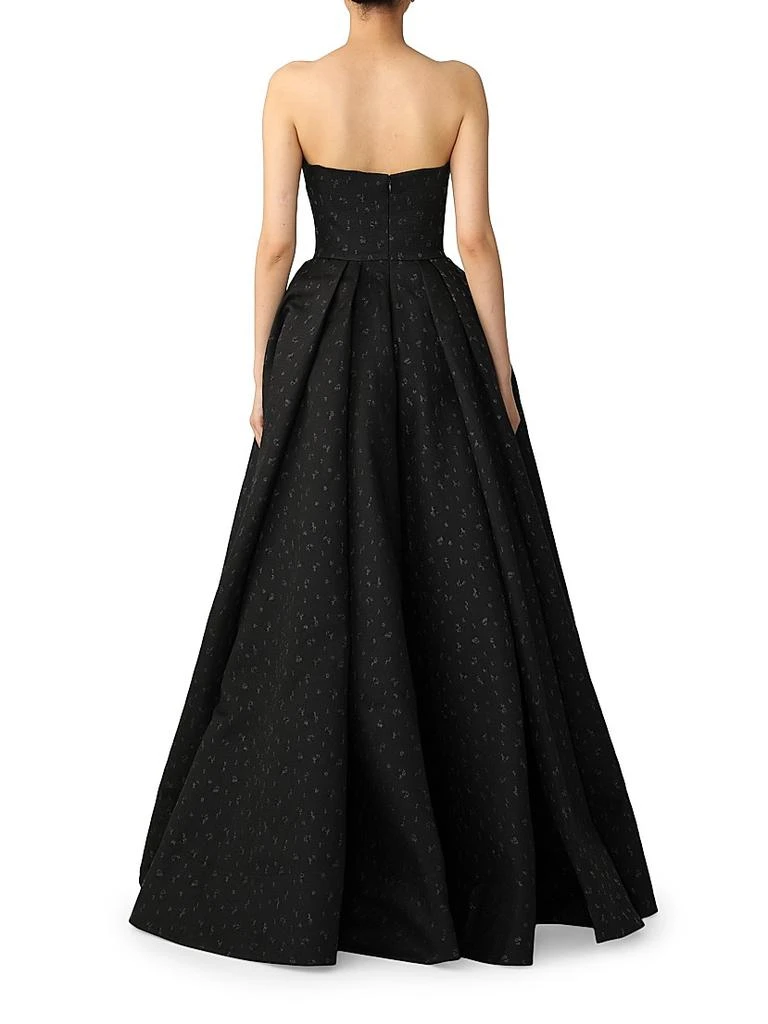 SAU LEE Jordan Jacquard Strapless Gown 4
