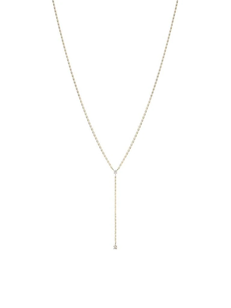 LANA 14K Yellow Gold & 0.13 TCW Diamond Lariat Necklace 2