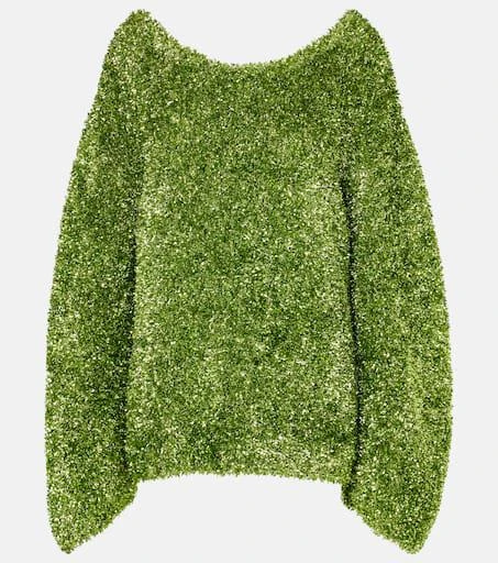 Dries Van Noten Oversized lamé sweater 1