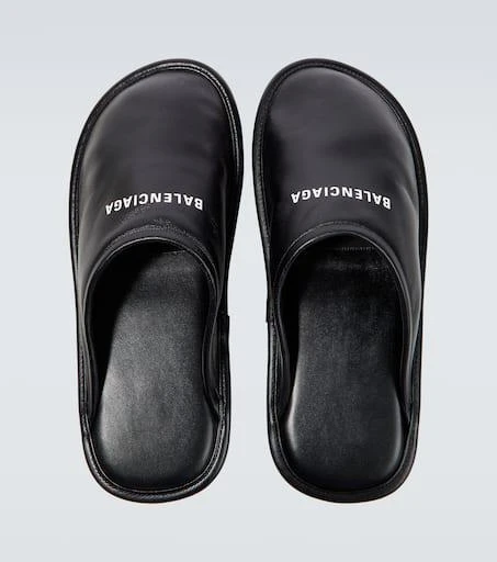 Balenciaga Logo leather slippers 4