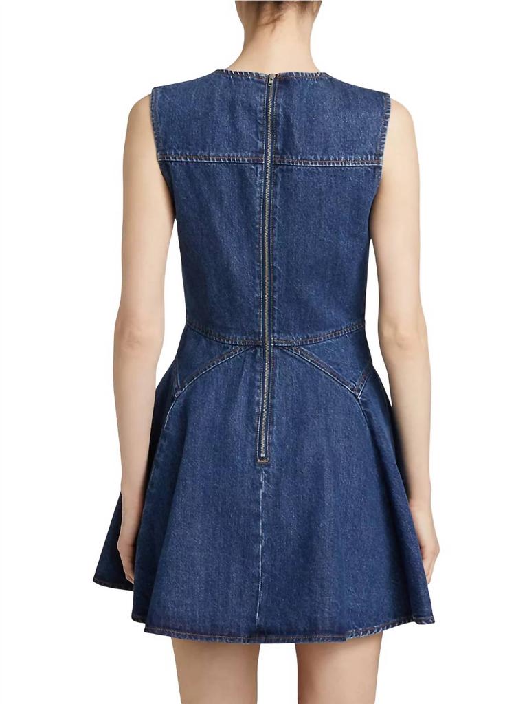 Self Portrait Self-Portrait - Denim Skater Mini Dress