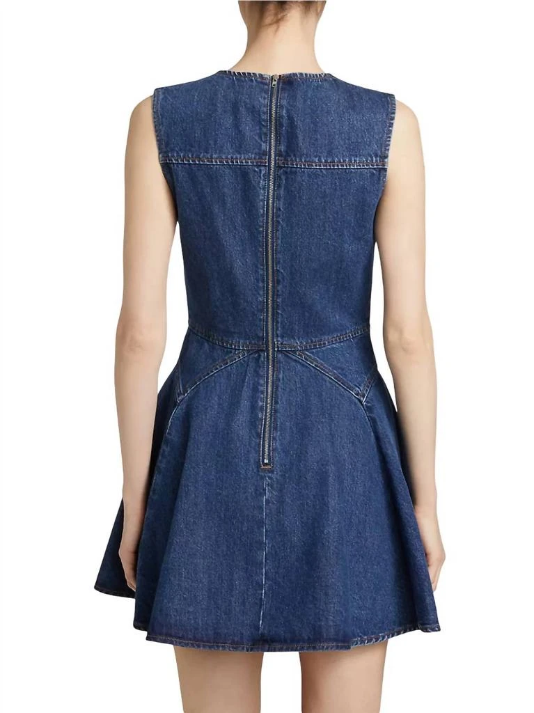 Self-Portrait Self-Portrait - Denim Skater Mini Dress 2