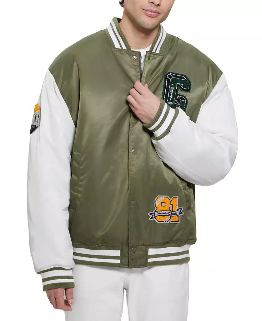 GUESS Men's Tyler Varsity Bomber Jacket 5