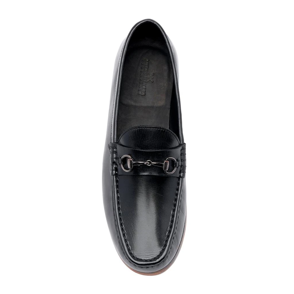 Anthony Veer Filmore Bit Loafer in black leather Anthony Veer Z4595 Mens Black Leather Filmore Bit Loafers  main image 2