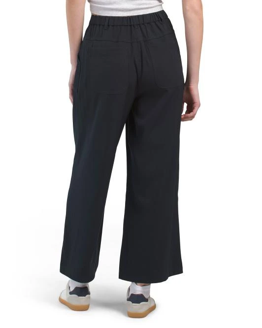 Max Studio Cropped Wide Leg Pants With Pockets 2