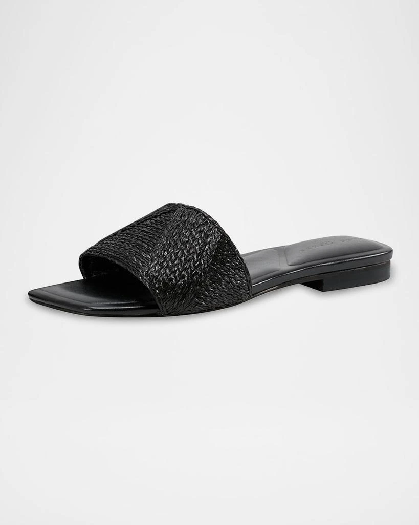 Marc Fisher Murphy Woven Leather Flat Slide Sandals 3