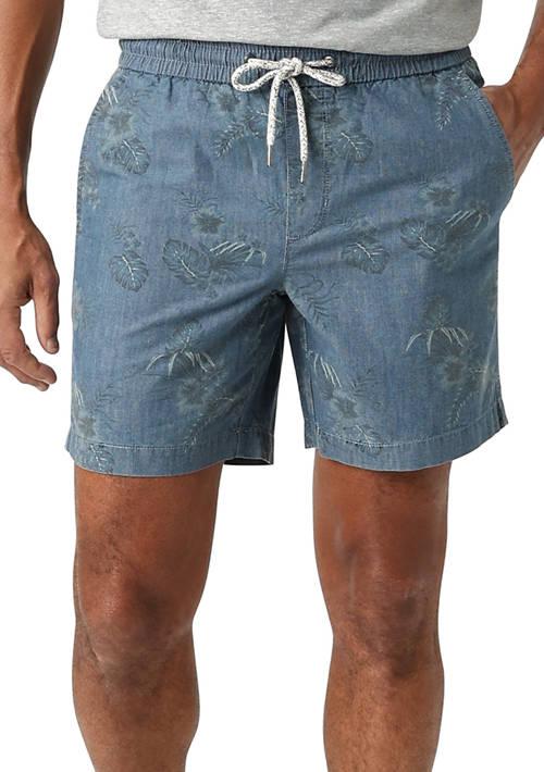 CHAPS 7 Indigo Pull On Tropical Shorts