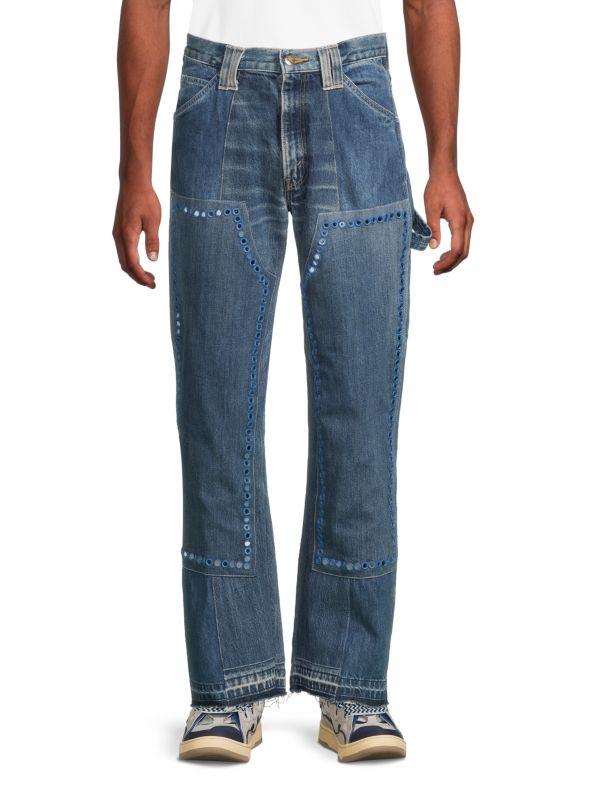 Kartik Research ​Upcycled Embroidered Carpenter Jeans