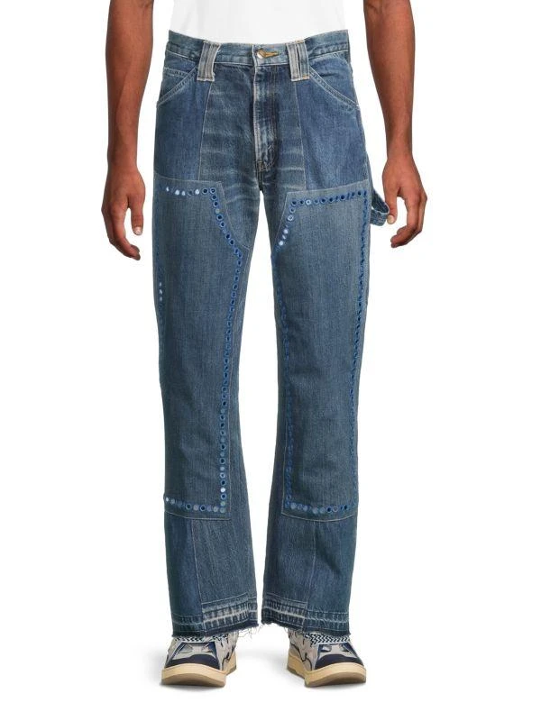 Kartik Research ​Upcycled Embroidered Carpenter Jeans 1