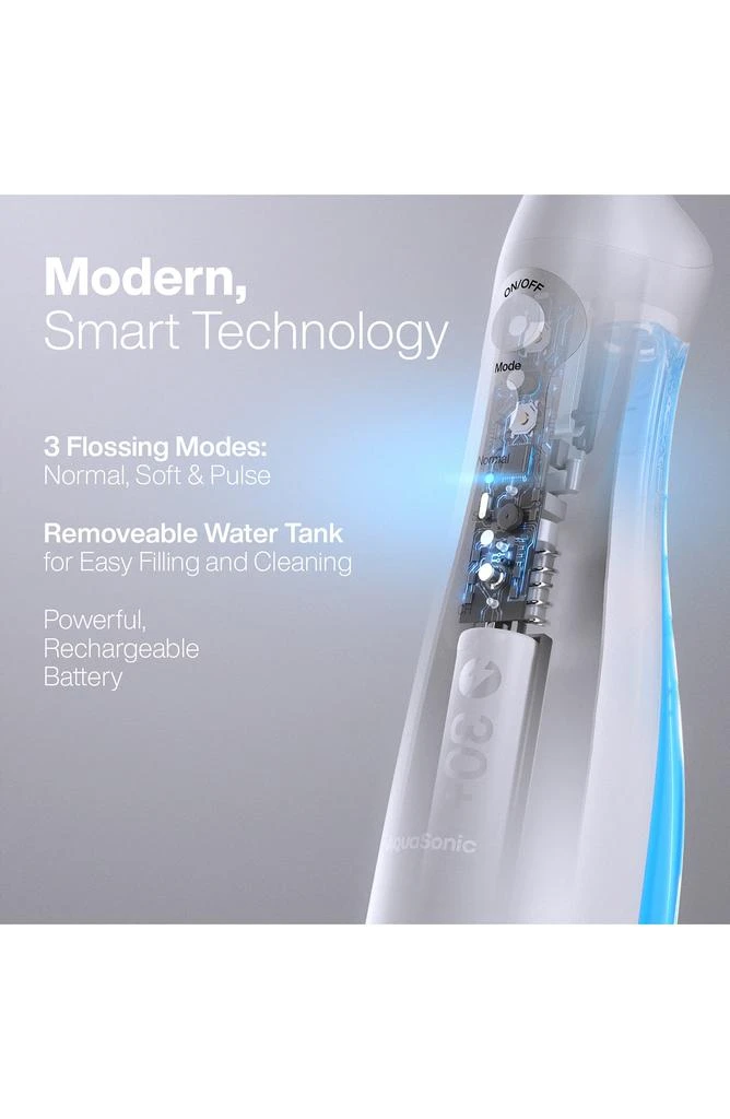 AquaSonic White Water Flosser with 4 Tips & Travel Pouch 5