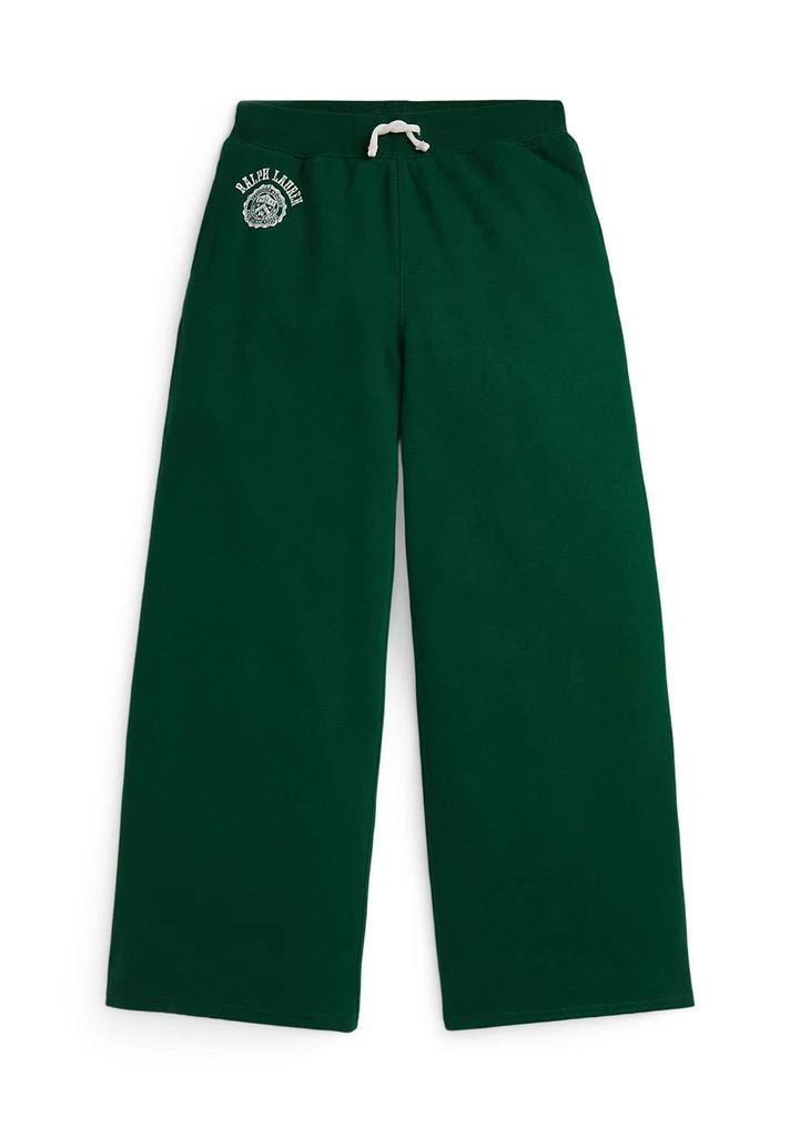Ralph Lauren Girls 7-16 Logo Crest Fleece Wide-Leg Pants