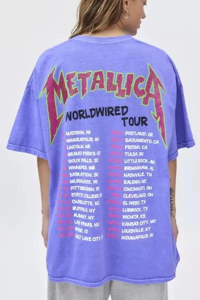 Urban Outfitters Metallica Glitter Graphic T-Shirt Dress 4