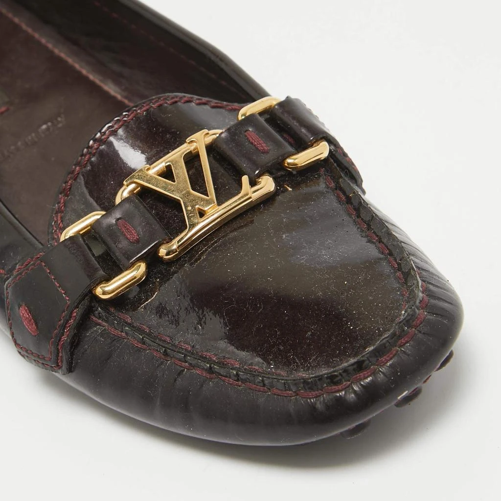 Louis Vuitton Louis Vuitton Burgundy Patent Leather Oxford Loafers Size 38 8