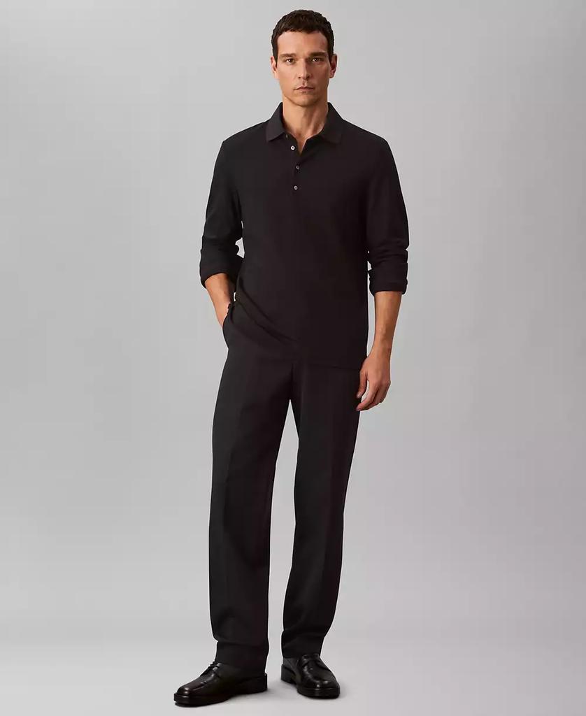 Calvin Klein Men's Long-Sleeve Classic Fit Polo Shirt