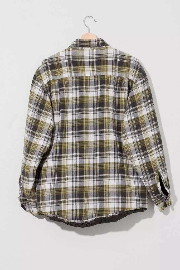 Wrangler Vintage 1990s Wrangler Green Plaid Heavyweight Work Shirt 3