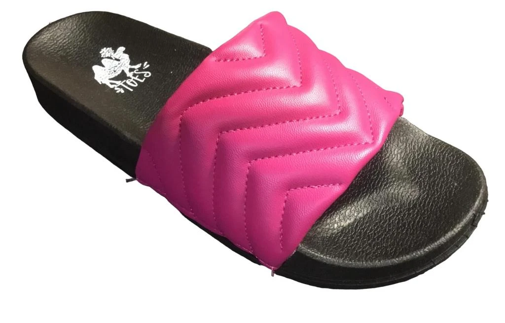 Camel Threads Women's Puff Slides In Pink 1